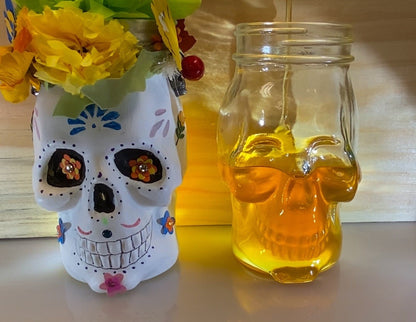 Hot Honey in Skull Jar (Hot honey and skull jar only....not decorated)